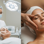 Medical facial and a relaxing spa facial, highlighting their contrasting settings and techniques.